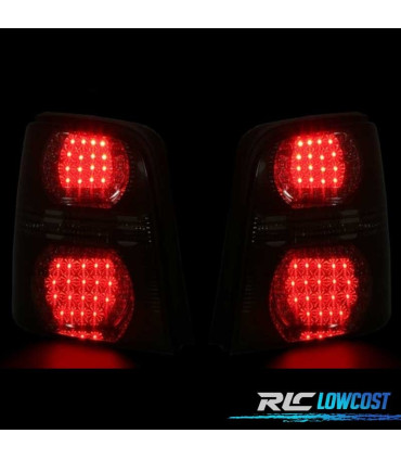 FAROLINS TRASEIROS LED PARA VOLKSWAGEN VW TOURAN 03-10 VERMELHO ESCURECIDO