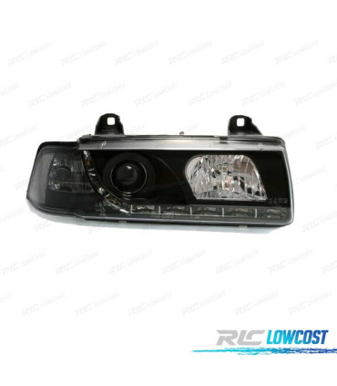 FARÓIS FRONTAIS LUZ DIURNA LED PARA BMW SERIE 3 E36 COUPE + CABRIO FUNDO PRETO