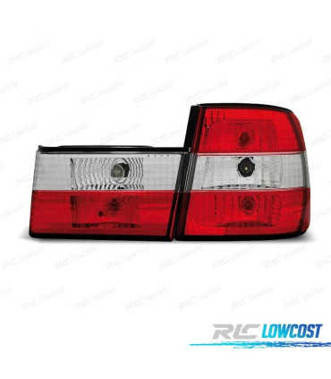FAROLINS TRASEIROS BMW E34 88-95 VERMELHO BRANCO