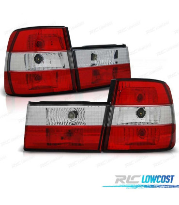 FAROLINS TRASEIROS BMW E34 88-95 VERMELHO BRANCO