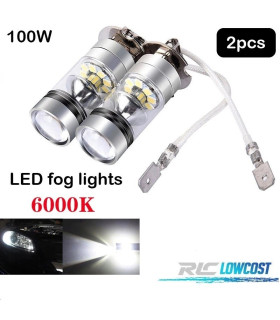 KIT DE LUZES DE NEVOEIRO LED H3 100 WATTS CANBUS