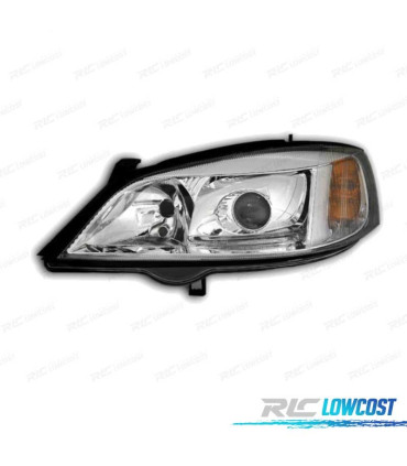 FARÓIS XENON OPEL ASTRA G 97-04 FUNDO CROMADO