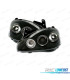 FARÓIS FRONTAIS ANGEL EYES PARA OPEL CORSA C 00-06 FUNDO PRETO H1-H1