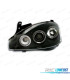 FARÓIS FRONTAIS ANGEL EYES PARA OPEL CORSA C 00-06 FUNDO PRETO H1-H1