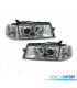 FARÓIS FRONTAIS ANGEL EYES PARA OPEL VECTRA A 88-95 FUNDO CROMADO