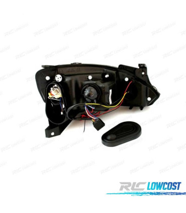 FARÓIS FRONTAIS PARA OPEL VECTRA B 99-02 FUNDO PRETO