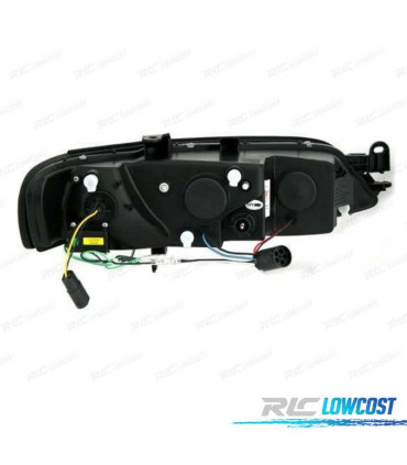 FARÓIS FRONTAIS LUZ DIURNA LED PARA OPEL VECTRA B 95-98 FUNDO CROMADO