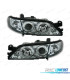 FARÓIS FRONTAIS ANGEL EYES PARA OPEL VECTRA B 95-98 FUNDO CROMADO