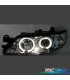 FARÓIS FRONTAIS ANGEL EYES PARA OPEL VECTRA B 95-98 FUNDO CROMADO