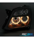 FARÓIS FRONTAIS ANGEL EYES OPEL VECTRA C 02-05 E OPEL SIGNUM 03-05 PRETO