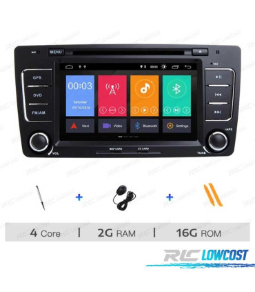 AUTO RADIO G 7" PARA SKODA OCTAVIA ANDORID 10 09-13 USB GPS TACTIL HD