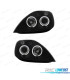 FARÓIS FRONTAIS ANGEL EYES PARA FORD FIESTA MK6 FUNDO PRETO