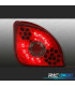 FAROLINS TRASEIROS LED PARA FORD FIESTA MK4 96-02 VERMELHO CROMADO