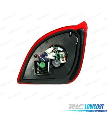FAROLINS TRASEIROS LED PARA FORD FIESTA MK4 96-02 VERMELHO CROMADO