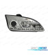 FARÓIS FRONTAIS PARA FORD FOCUS MK2 LUZ DIURNA LED 5W FUNDO CROMADO