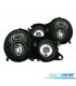 FARÓIS FRONTAIS ANGEL EYES MERCEDES CLK W208. FUNDO PRETO