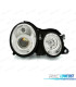 FARÓIS FRONTAIS ANGEL EYES PARA MERCEDES CLK W208. FUNDO CROMADO