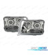 FARÓIS FRONTAIS ANGEL EYES PARA MERCEDES CLASSE E W124. FUNDO CROMADO