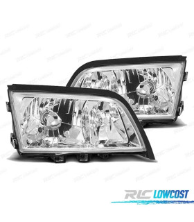 FARÓIS FRONTAIS MERCEDES W202 93-00 FUNDO CROMADO