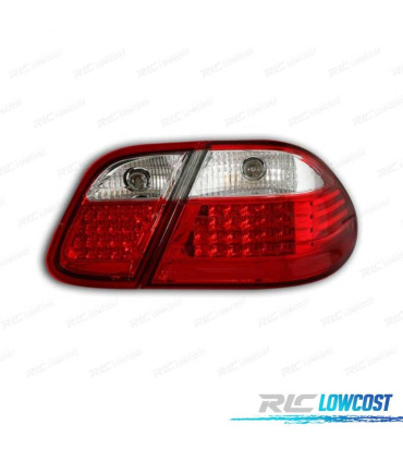 FAROLINS TRASEIROS LED PARA MERCEDES CLK W208 97-02 VERMELHO BRANCO