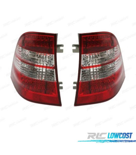 FAROLINS TRASEIROS LED MERCEDES ML W163 98-05 VERMELHO BRANCO
