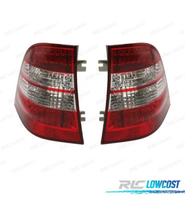FAROLINS TRASEIROS LED MERCEDES ML W163 98-05 VERMELHO BRANCO