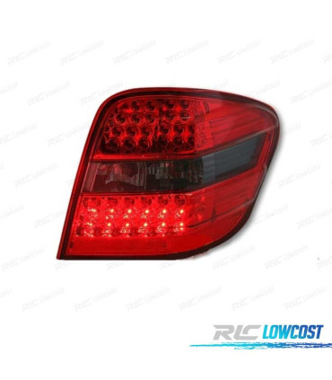 FAROLINS TRASEIROS LED MERCEDES ML W164 05-08 VERMELHO ESCURECIDOS