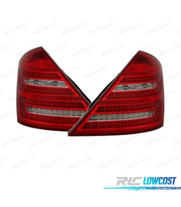 FAROLINS LED PARA MERCEDES CLASSE S W221 05-11 VERMELHO CROMADO