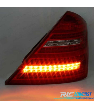 FAROLINS LED PARA MERCEDES CLASSE S W221 05-11 VERMELHO CROMADO