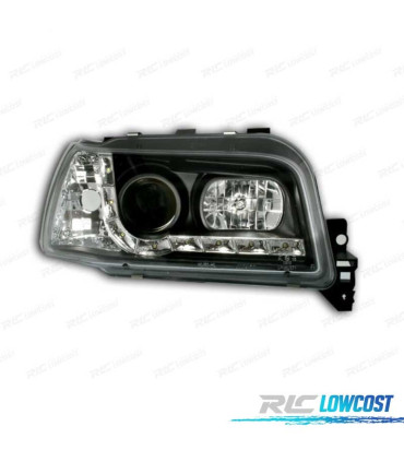FARÓIS FRONTAIS RENAULT CLIO 92-97 LUZ DIURNA LED FUNDO PRETO