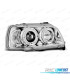 FAROIS FRONTAIS RENAULT CLIO 90-95 ANGEL EYES FUNDO CROMADO