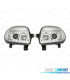 FARÓIS FRONTAIS RENAULT CLIO 98-01 LUZ DIURNA LED FUNDO CROMADO