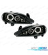 FARÓIS FRONTAIS RENAULT MEGANE 99-02 ANGEL EYES LED FUNDO PRETO