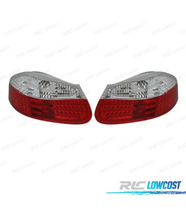 FAROLINS TRASEIROS PORSCHE BOXSTER 986 96-04 LED BRANCO VERMELHO