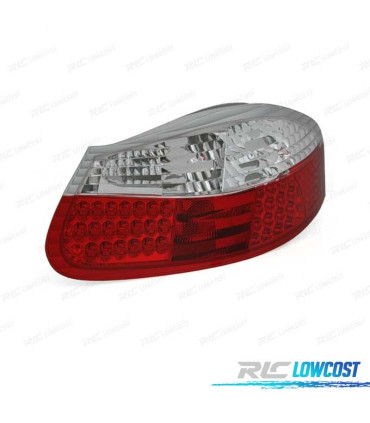 FAROLINS TRASEIROS PORSCHE BOXSTER 986 96-04 LED BRANCO VERMELHO