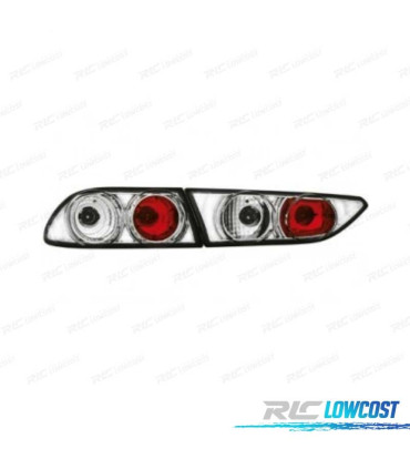 FAROLINS TRASEIROS ALFA ROMEO 156 97-03 FUNDO CROMADO