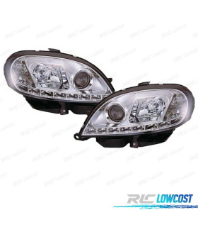 FARÓIS LUZ DIURNA LED CITROEN SAXO 99-02 FUNDO CROMADO