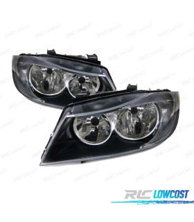 FARÓIS BMW E90 E91 BERLINA 5 PORTAS 05-08 FUNDO PRETO