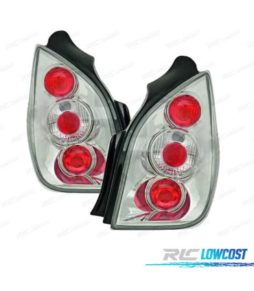 FAROLINS TRASEIROS CITROEN C2 03-10 LOOK LEXUS CROMADO