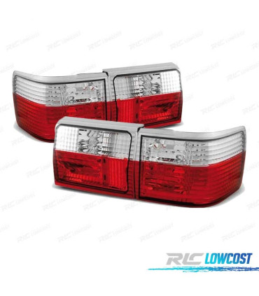 FAROLINS TRASEIROS AUDI 80 AVANT 86-91 VERMELHO BRANCO