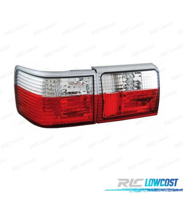 FAROLINS TRASEIROS AUDI 80 AVANT 86-91 VERMELHO BRANCO