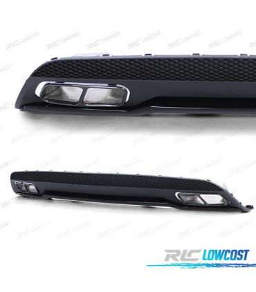 DIFUSOR MERCEDES CLASSE A W176 12-15 LOOK AMG + PONTEIRAS DE ESCAPE