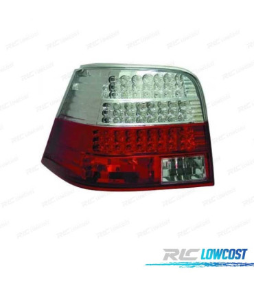 PILOTOS VOLKSWAGEN VW GOLF 4 97-03 LED VERMELHO CROMADO