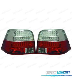 PILOTOS VOLKSWAGEN VW GOLF 4 97-03 LED VERMELHO CROMADO