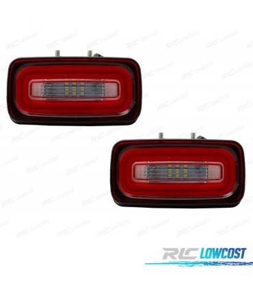 FAROLINS MERCEDES CLASSE G W463 LED FUNDO VERMELHO CROMADO