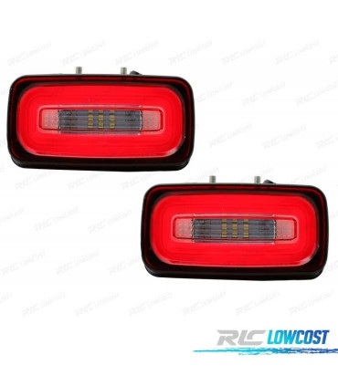 FAROLINS MERCEDES CLASSE G W463 LED FUNDO VERMELHO CROMADO