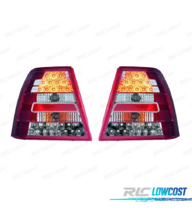 FAROLINS TRASEIROS LED VOLKSWAGEN VW BORA 98-05 FUNDO VERMELHO