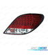 FAROLINS TRASEIROS LED PEUGEOT 207 06-12 VERMELHO CROMADO