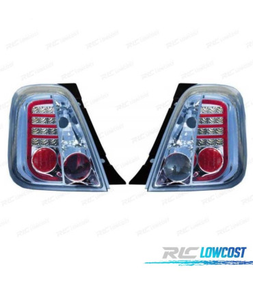 FAROLINS FIAT 500 07- LED FUNDO CROMADO