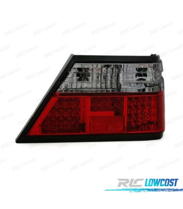 FAROLINS TRASEIROS MERCEDES E W124 85-95 LED VERMELHO PRETO